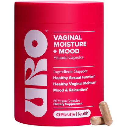 O Positiv URO Vaginal Moisture & Mood – Formulated to Support Vaginal Moisture, Mood & Relaxation – with KSM-66® Ashwagandha, Ginkgo Biloba, Mucuna pruriens, and GABA – 30 Servings